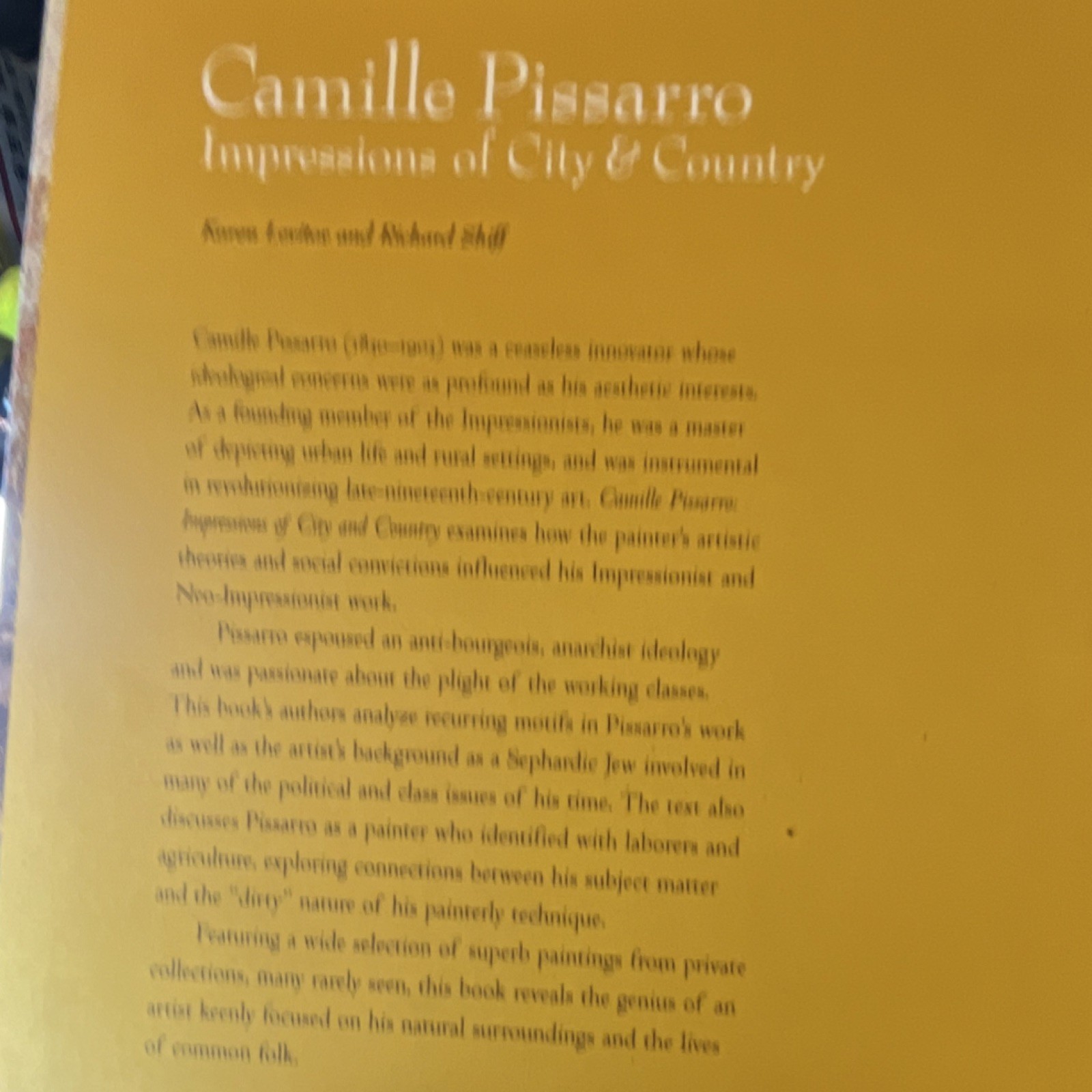 Yale University Press Camille Pissarro: Impressions by Levitov, Shiff, Paperbac…