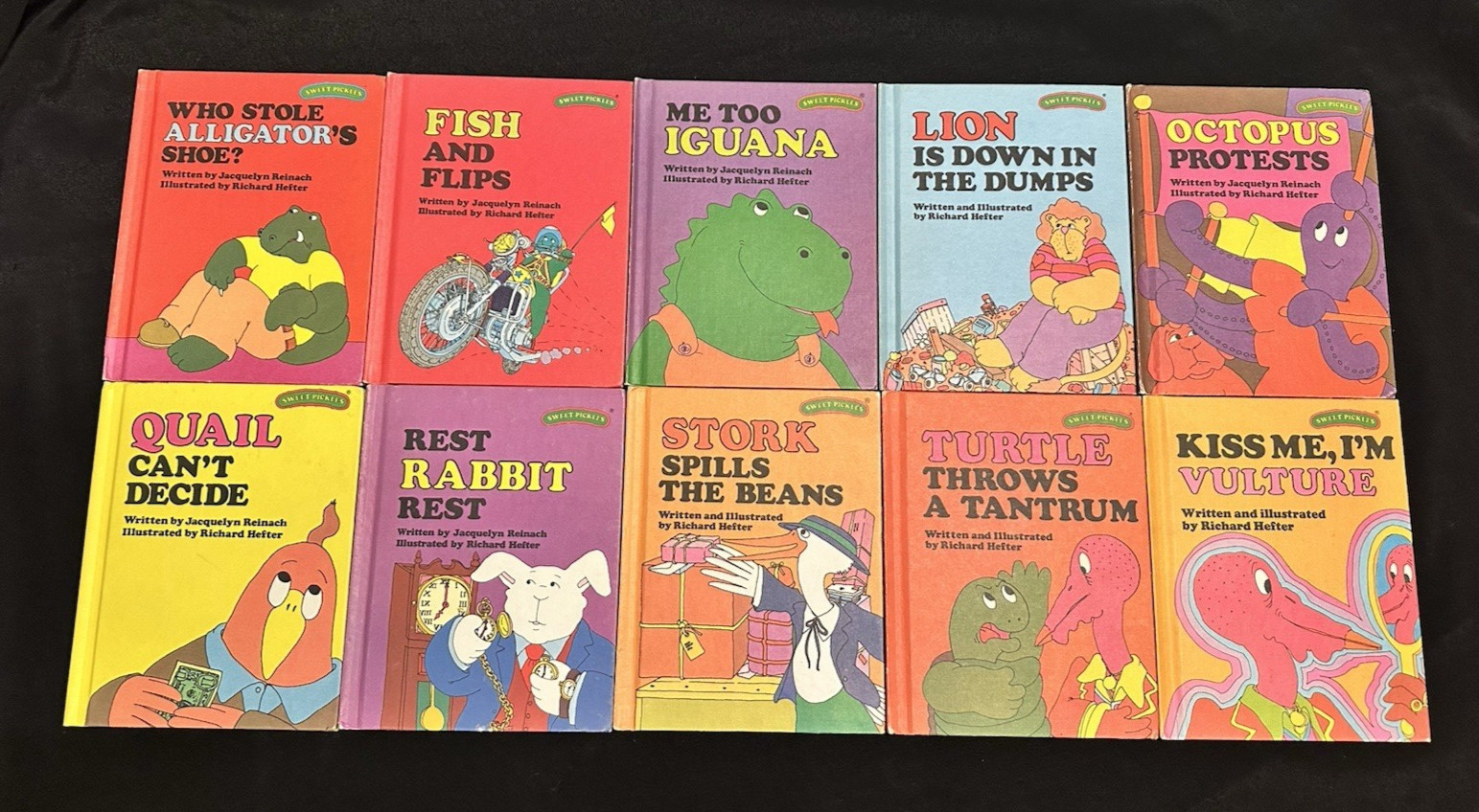 Sweet PIckles hc lot 8.25×6.5 Stork Iguana Octopus Lion Fish Vulture Alligator