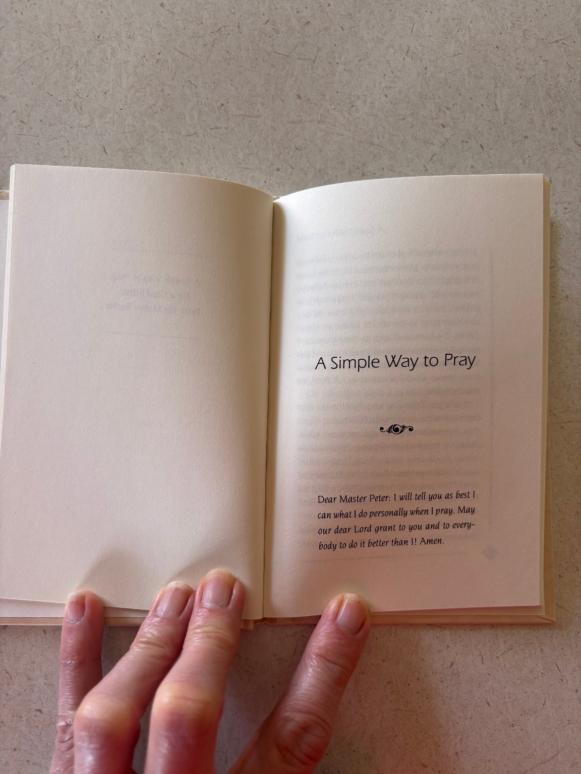 A Simple Way to Pray Martin Luther 2000 1st Ed 5th Printing Prayer Spirituality