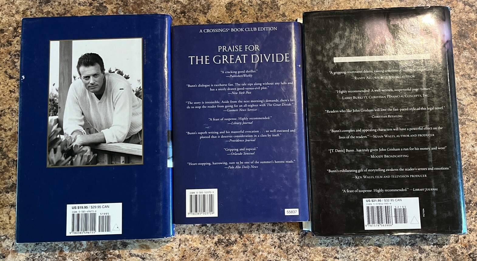 T. Davis Bunn Winner Take All Drummer In The Dark The Great Divide Lot Of 3 HC