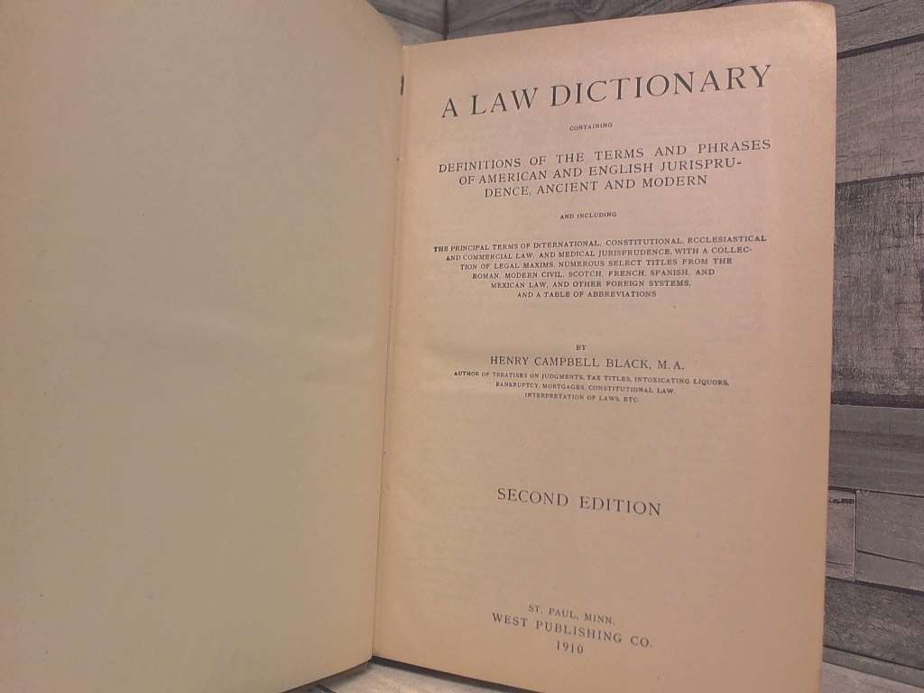 Black’s Law Dictionary Containing Definitions of the Terms and Phrases… by Hen
