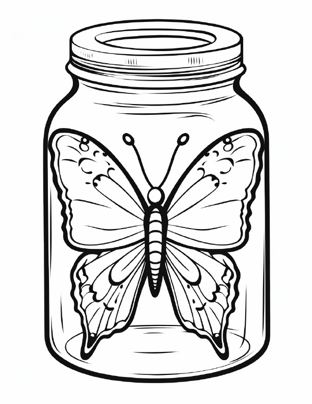 Butterfly Coloring Book for Adults & Kids – Stress Spiral Bound Coloring Book