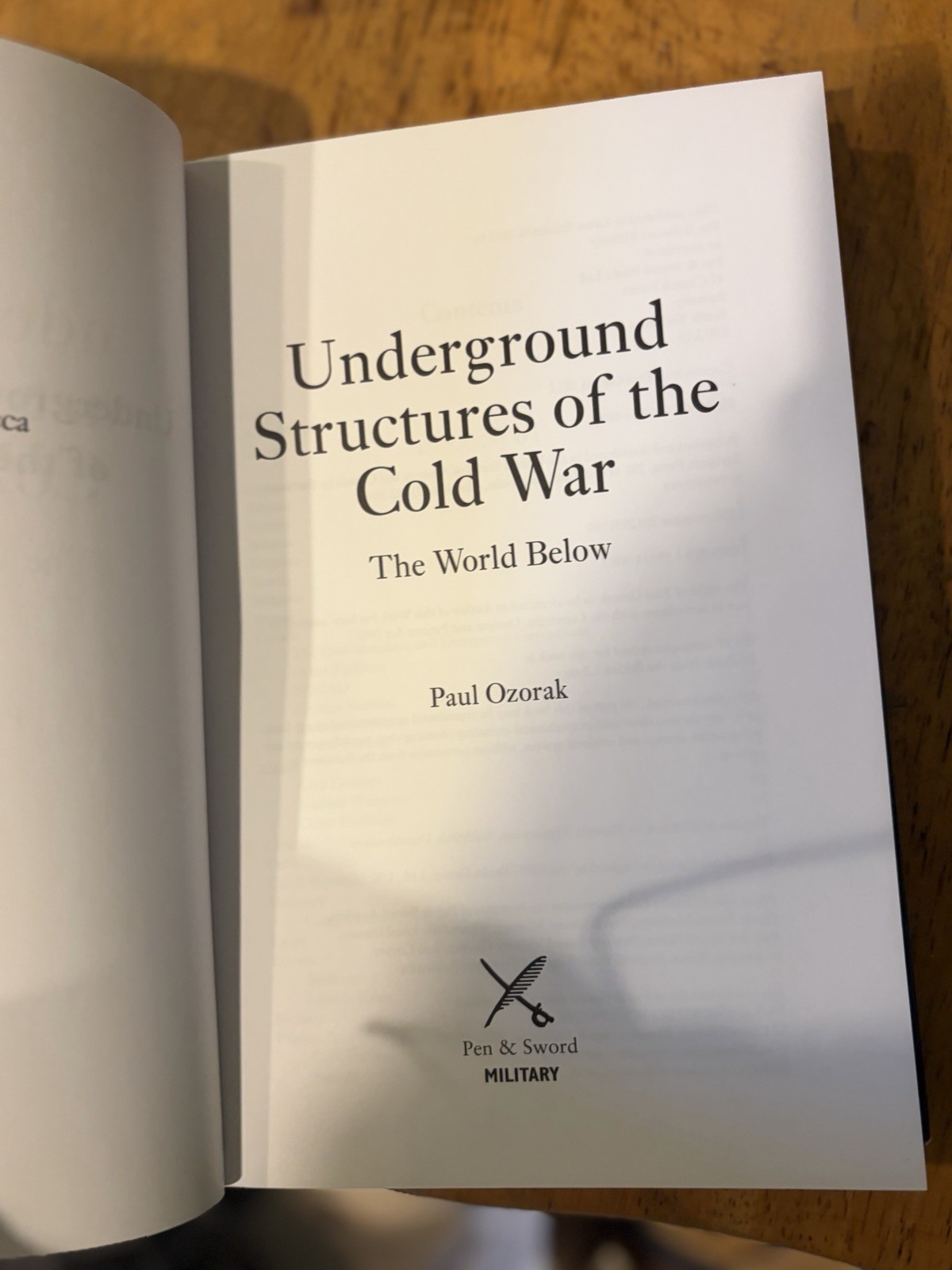 Underground Structures of the Cold War : The World Below Hardcove