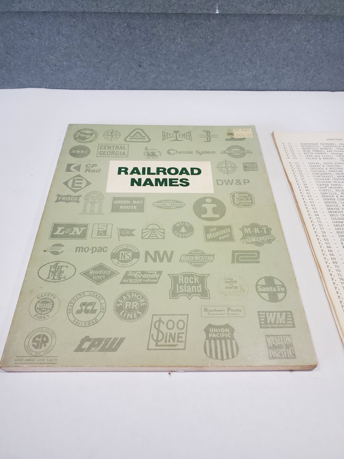 Railroad Names, A Directory 1826-1982, William Edson 1984 with Paperback Inserts