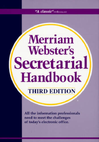 Merriam-Websters Secretarial Handbook (Third Edition) – Hardcover – ACCEPTABLE