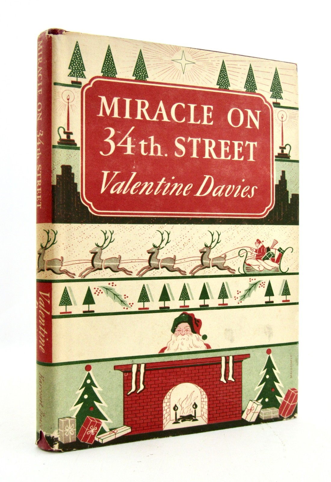 MIRACLE ON 34th STREET Valentine Davies 1947 Harcourt Brace & Co HBDJ BCE VGC