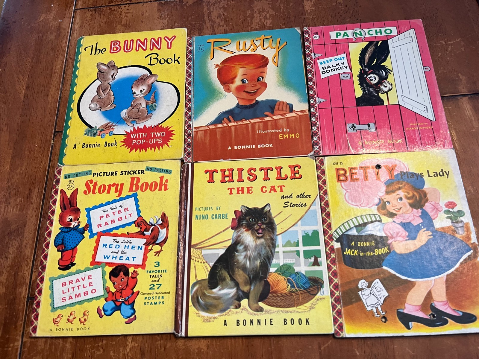 VINTAGE BONNIE BOOKS – LOT OF 6—- LOT 401