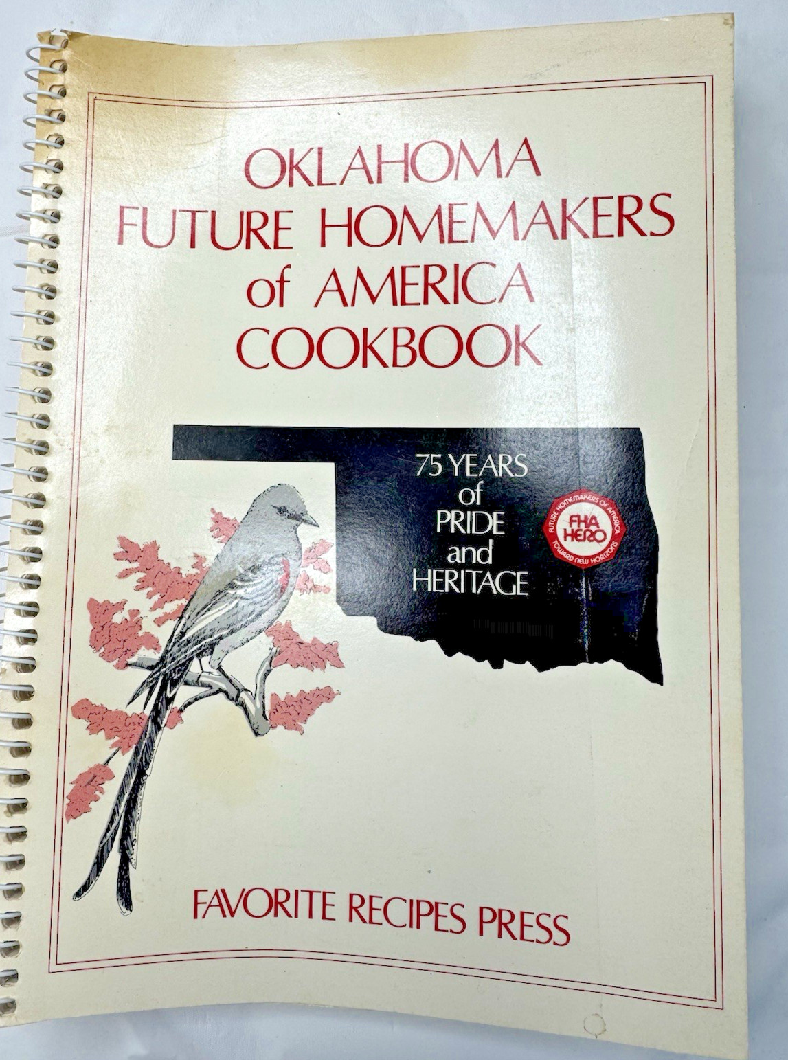 Vintage 1984 Oklahoma Future Homemakers of America Cookbook Ring Wire Bound