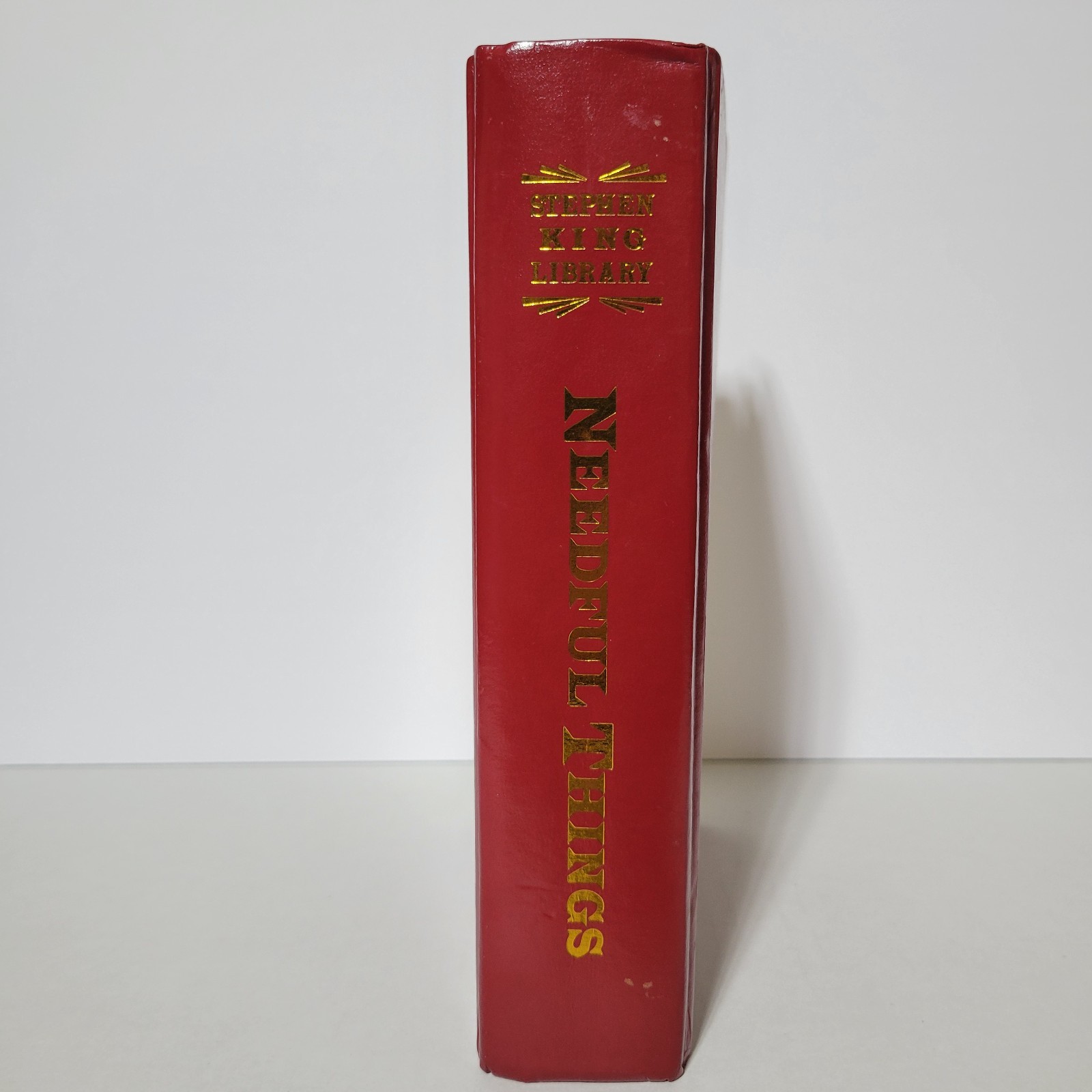 NEEDFUL THINGS Stephen King Library Edition 1991 Red Faux Leather Bound HC