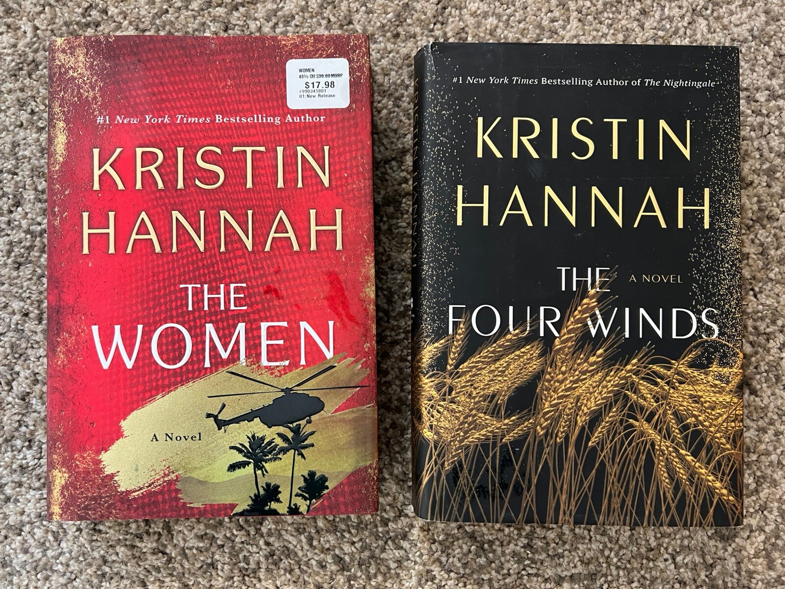 The Women And Four Winds Hardcover Lot Of 2 by Kristin Hannah Nice