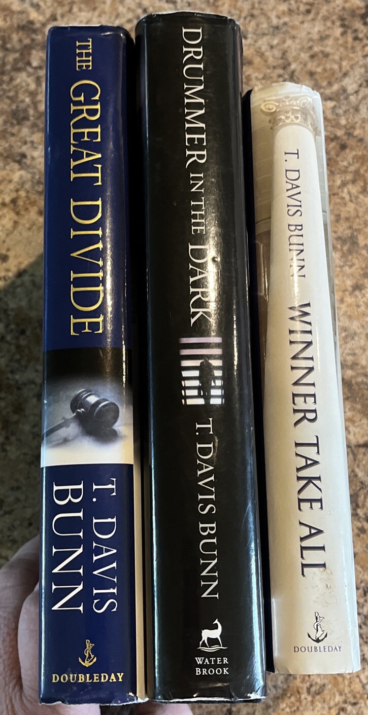 T. Davis Bunn Winner Take All Drummer In The Dark The Great Divide Lot Of 3 HC
