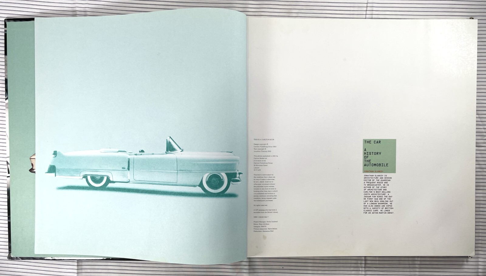 THE CAR A HISTORY OF THE AUTOMOBILE JONATHAN GLANCEY Hard cover 11.5″x11.5 in