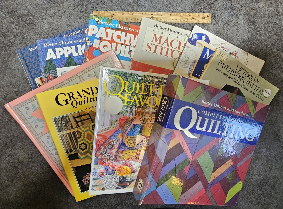 Lot of 10 Quilting Books, Patchwork, Applique, 15 lbs, Better Homes & Gardens