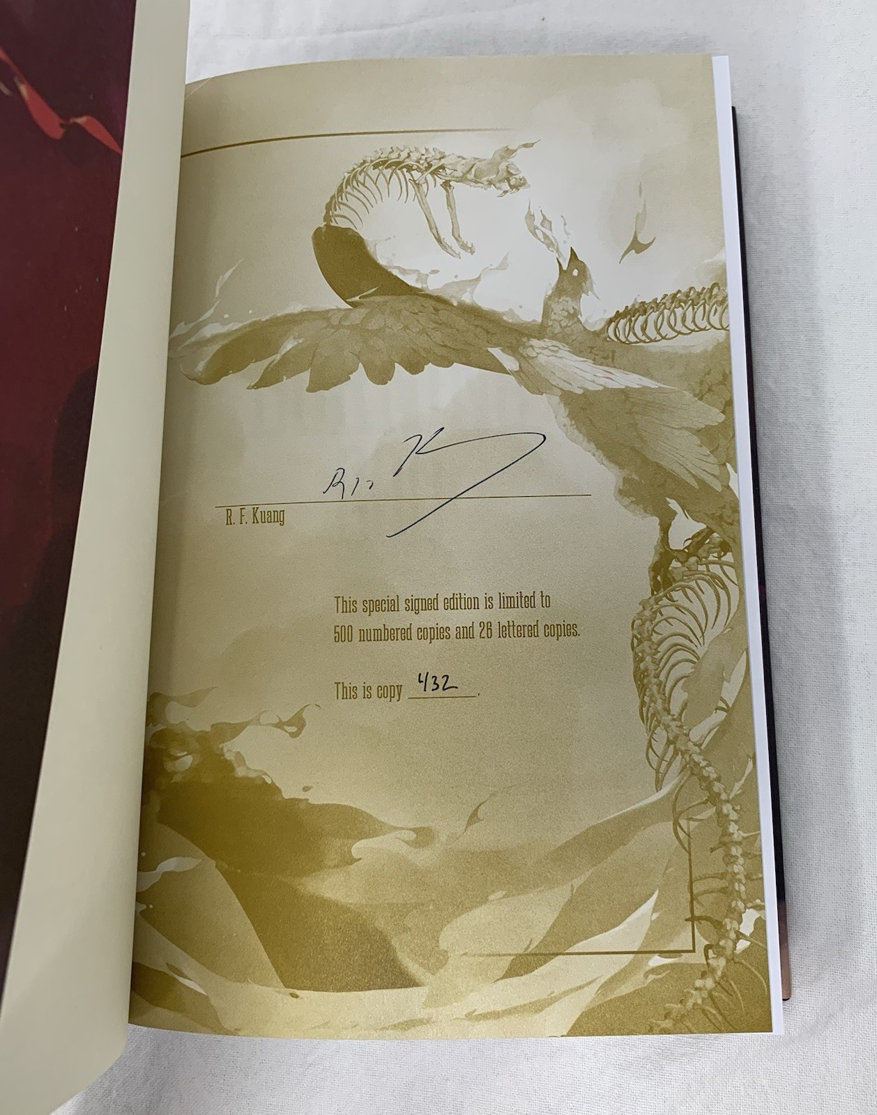 Poppy War Trilogy RF Kuang Matching Signed Numbered Set Subterranean Press #/500