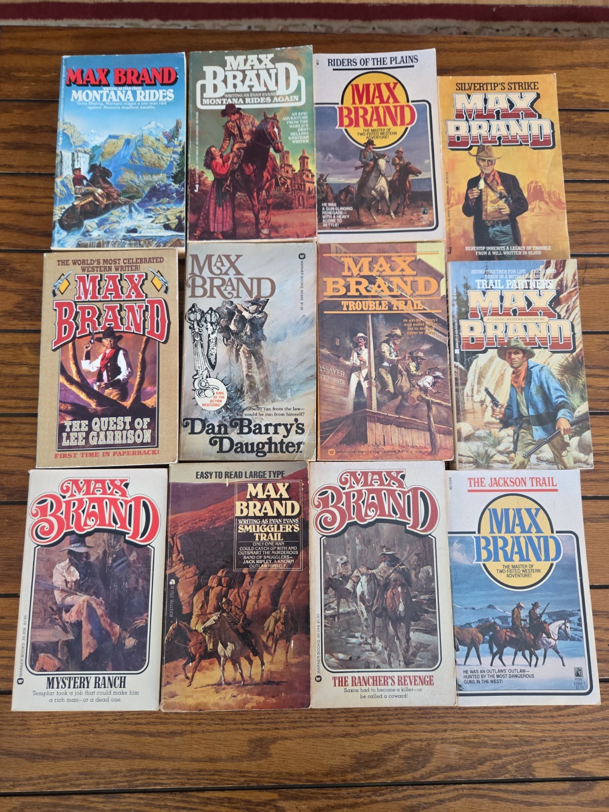 Lot of 12 – Max Brand – Westerns – Vintage Paperbacks