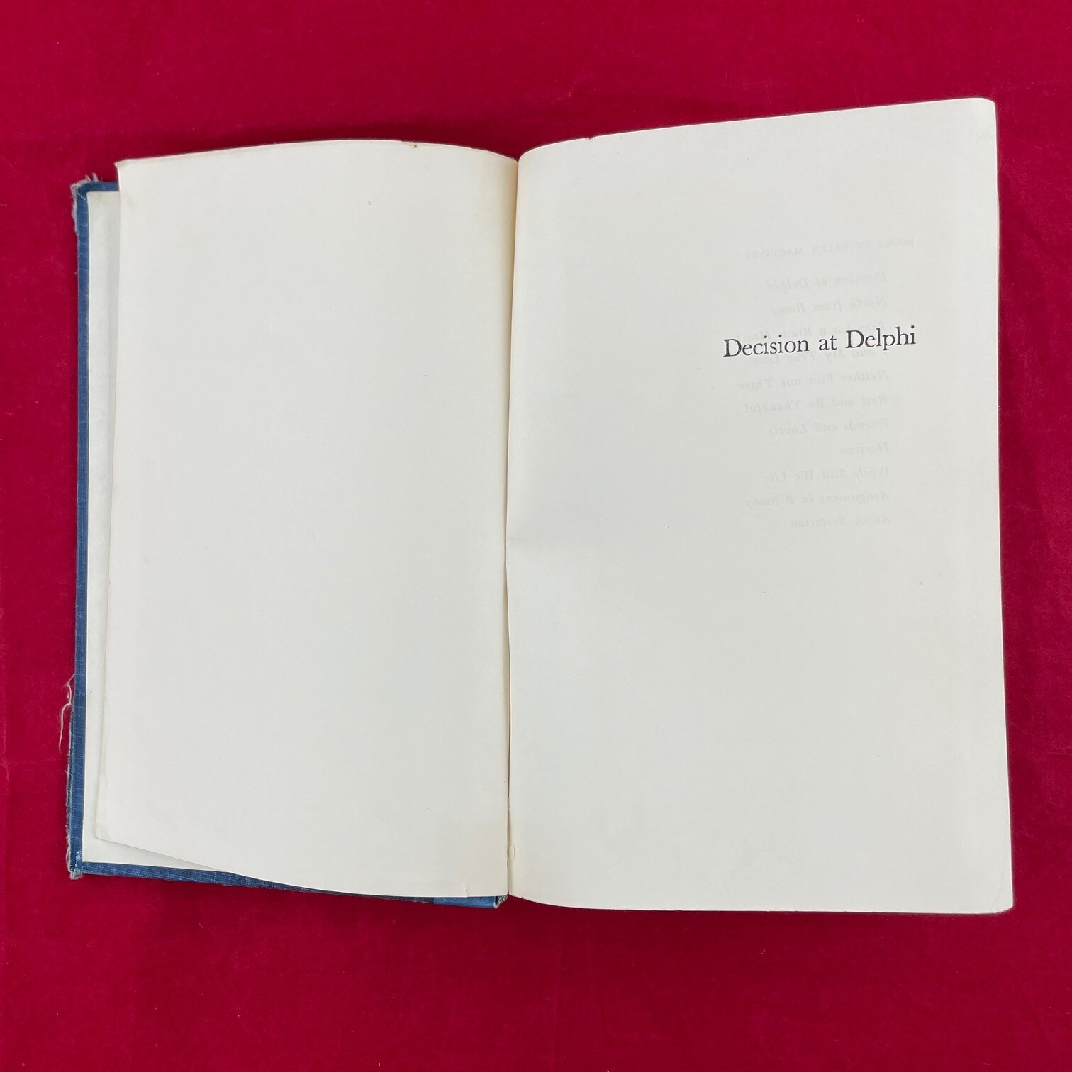 Vintage 1960 Decision At Delphi Helen MacInnes Hardcover Book – Discard