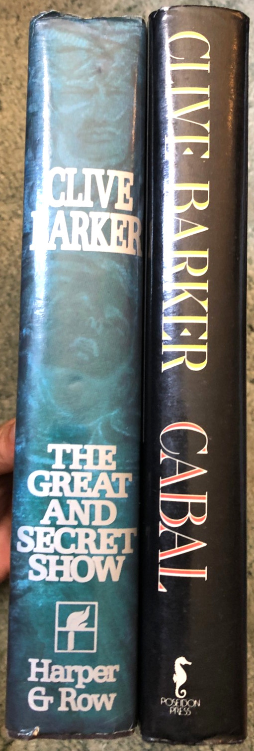 Clive Barker books, The Great and Secet Show & Cabal (2nd printing), hardcovers