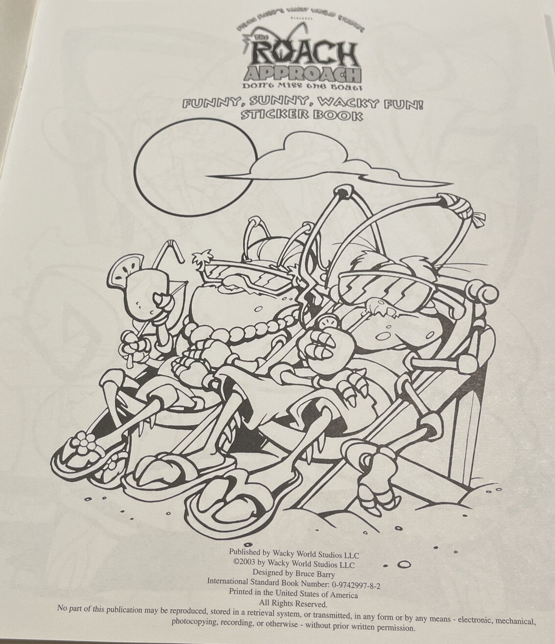 OP 2003 “The Roach Approach Sticker Book” 24 Fun Pages Based on the Roach Videos