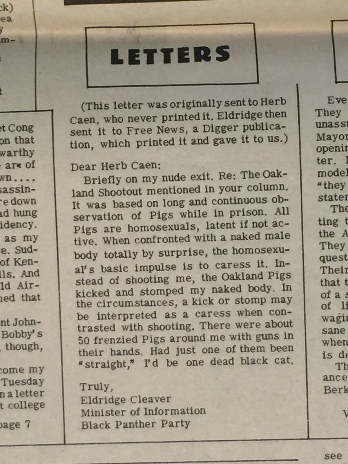 SAN FRANCISCO Express Times June 12 1968 V1N21 Eldridge Cleaver ALLEN GINSBERG!!