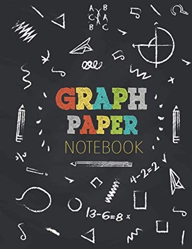 Graph Paper Notebook 100 Pages Quad Ruled 1/2 Inch Squares 8.5 x 11 Large