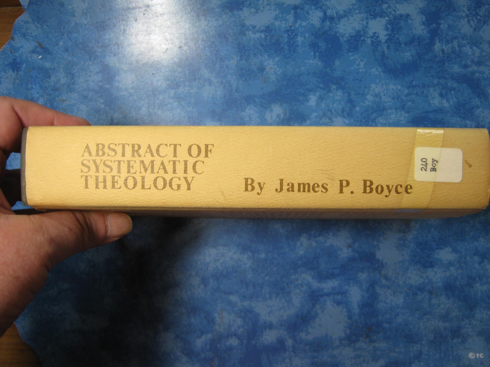 Antique ABSTRACT OF SYSTEMATIC THEOLOGY James P. Boyce HCDJ 1887 Republished VGC