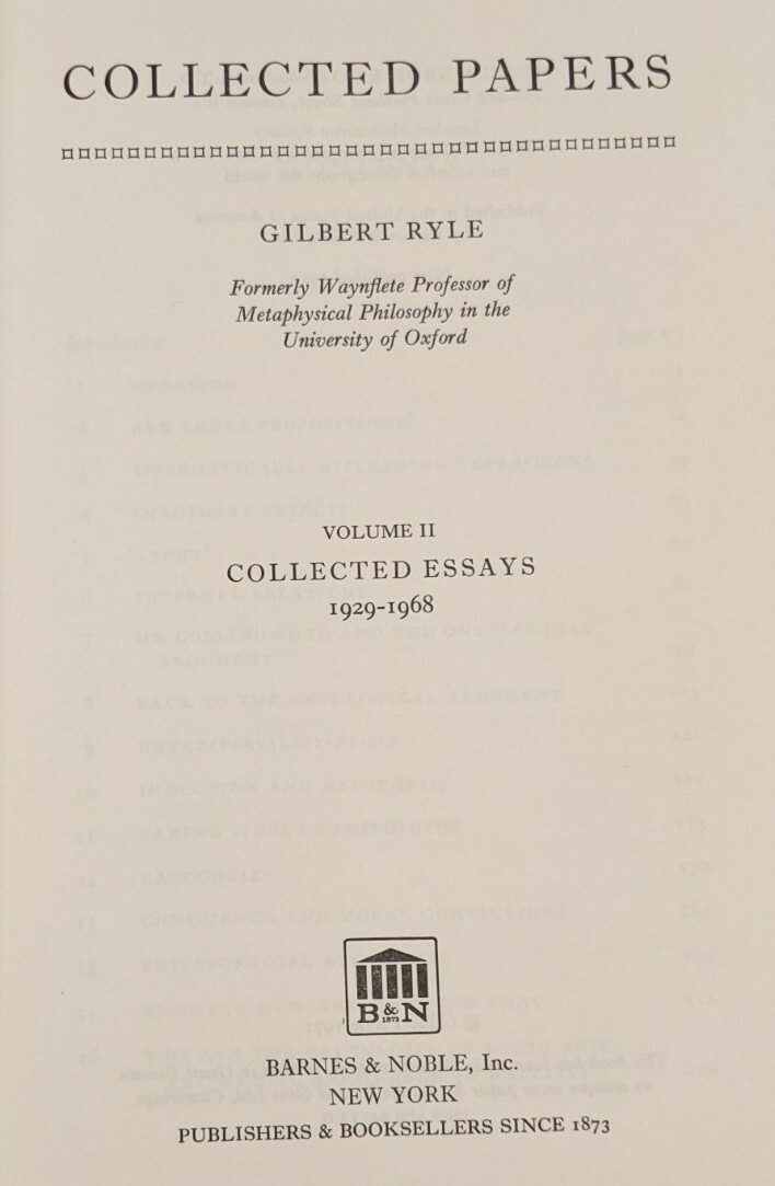 Collected Papers: Critical Essays & Collected Essays 1929-1968