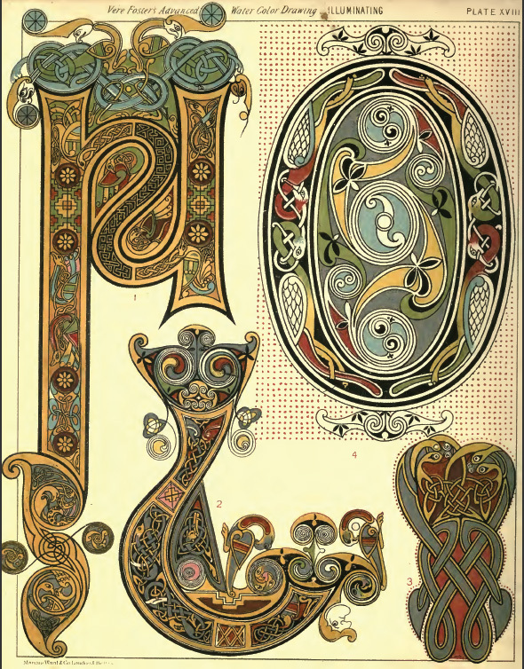 Drawing Illuminated Manuscripts Calligraphy Letters 16 Illumination BooksD323