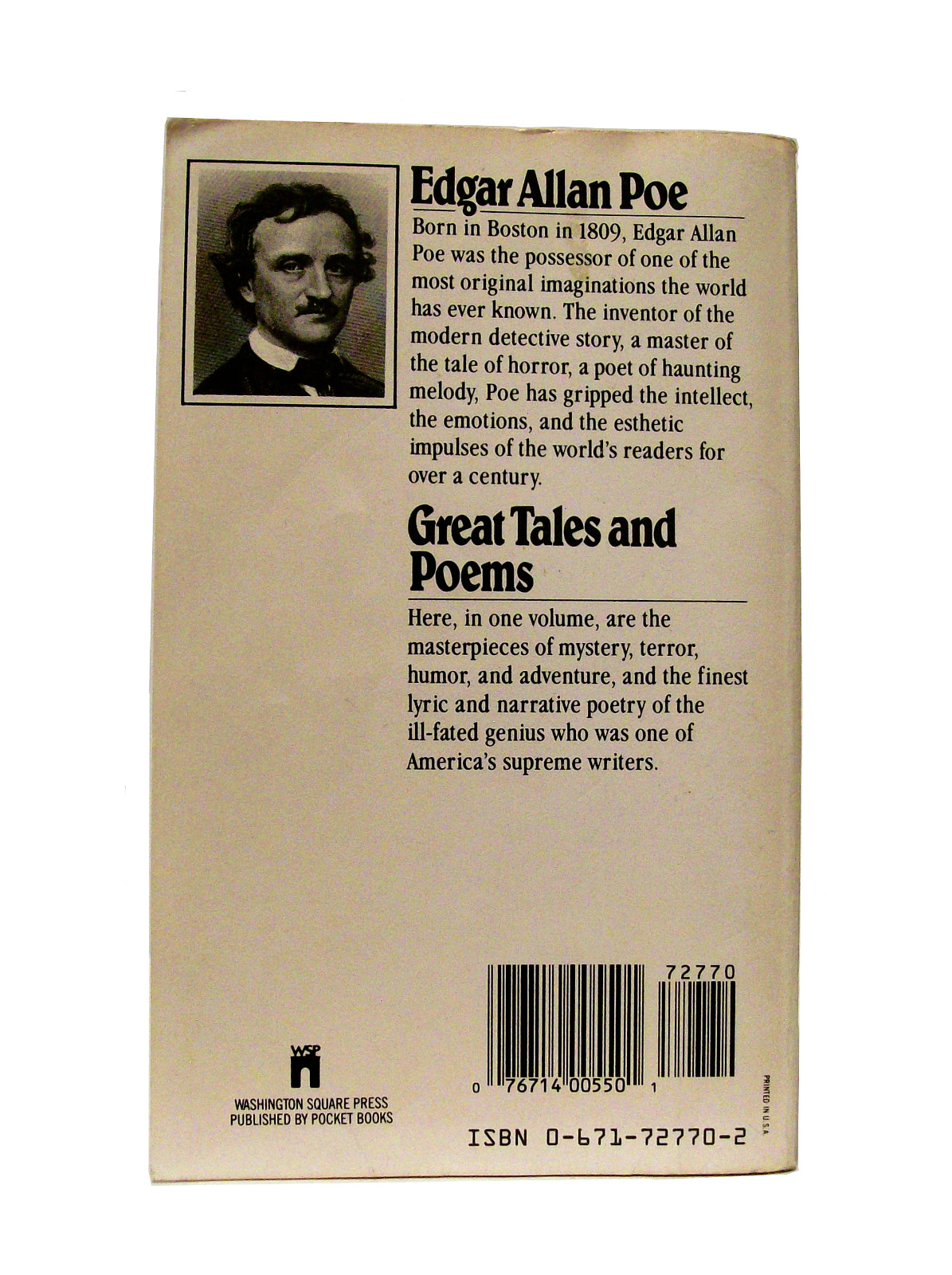 GREAT TALES AND POEMS OF EDGAR ALLAN POE (Washington Square Press, paperback)