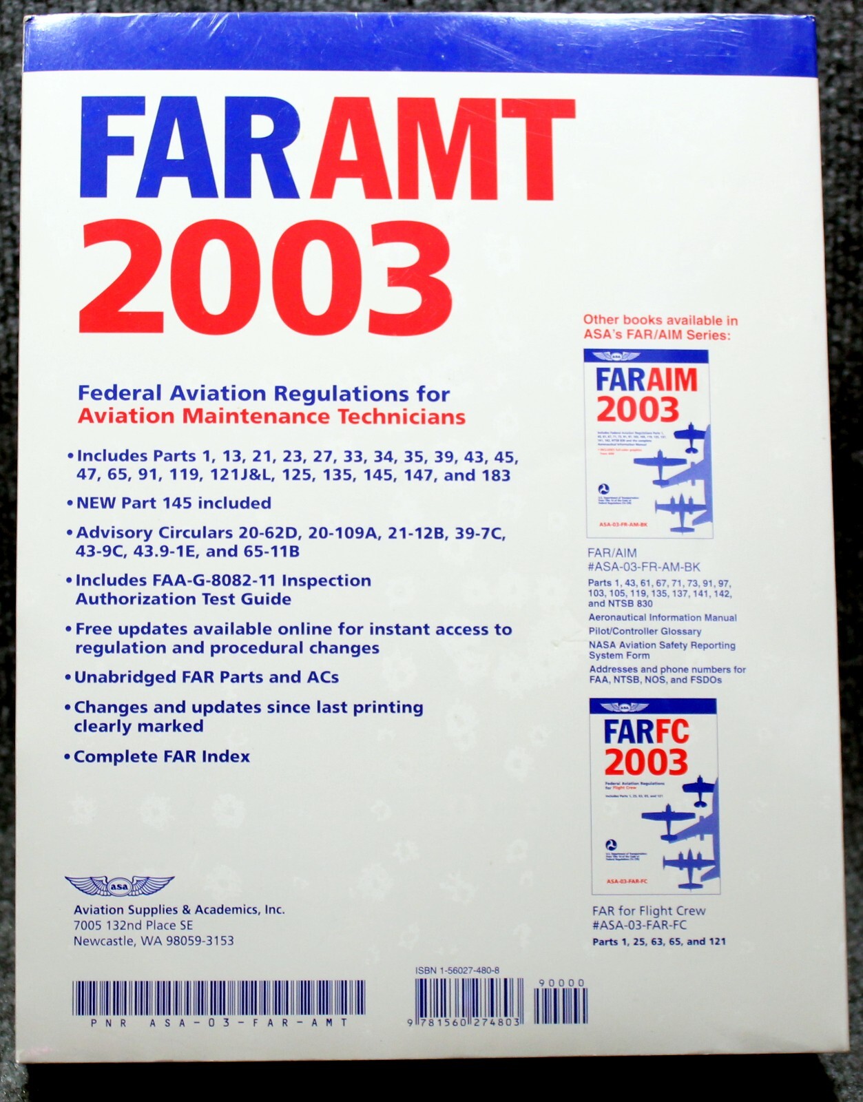 FAR/AMT 2003: Federal Aviation Regulations for Aviation Maintenance Technicians