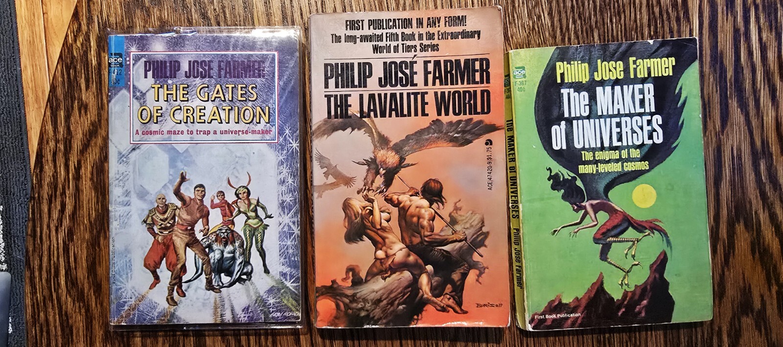 Philip Jose Farmer Paperback 3 book World Of Tiers Series lot ~ALL 1st Print PBO