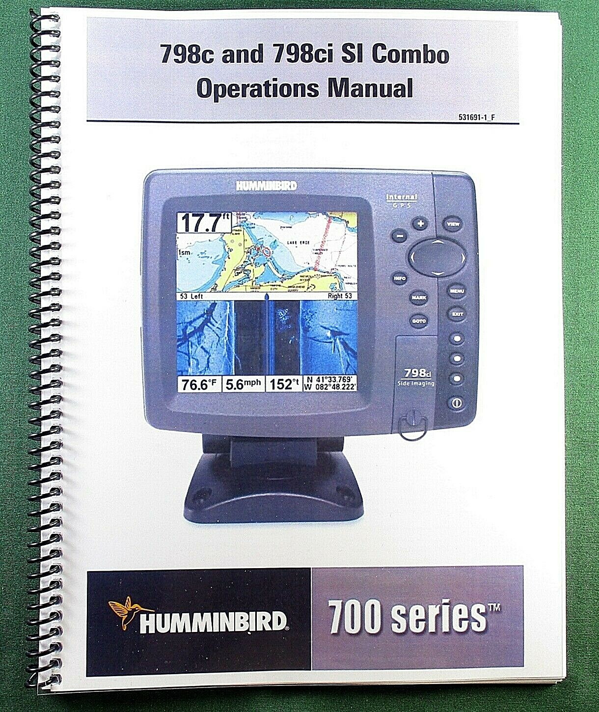 Humminbird 798c 798ci SI Combo Operations Manual: Full Color & Protective Covers