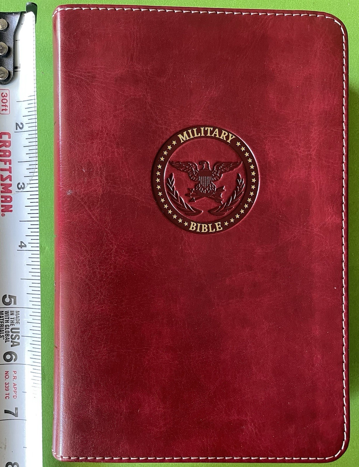 CSB MILITARY BIBLE (Burgundy LeatherTouch) Red Letter, NEW in Sleeve Case!