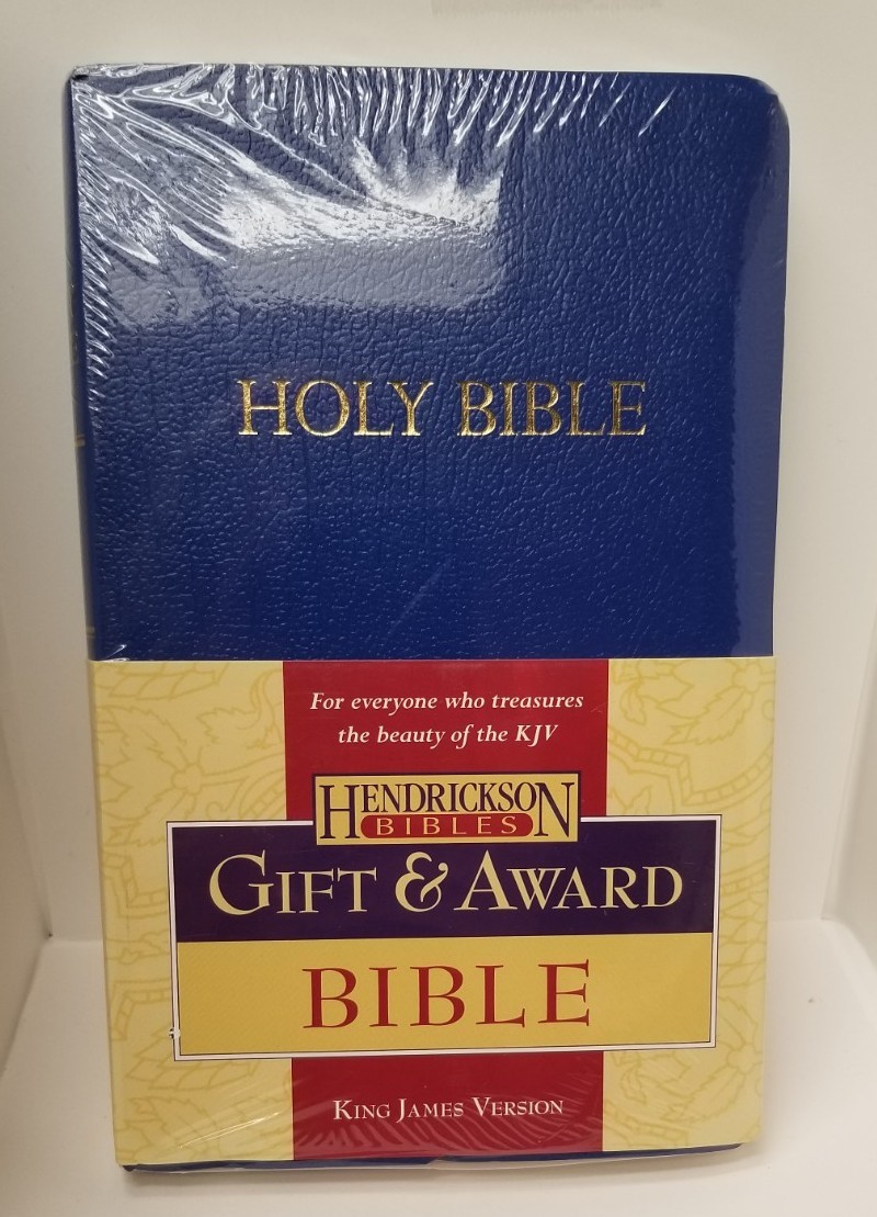 KJV Bible Affordable Gift Award Paperback 5 1/2 x9in Blue Hendrickson