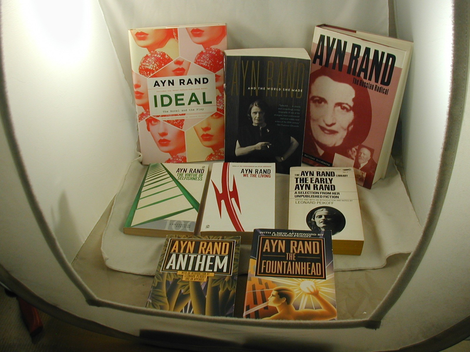 Ayn Rand 8 Books Novels Short Fiction Biography Criticism Objectivism Philosophy