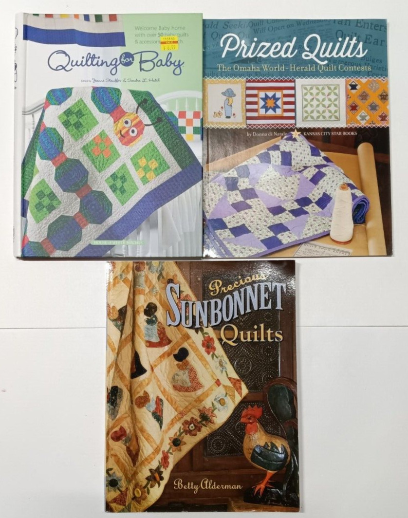 Lot of 3 Quilting Books – Baby, Omaha World-Herald Contests, Sunbonnet