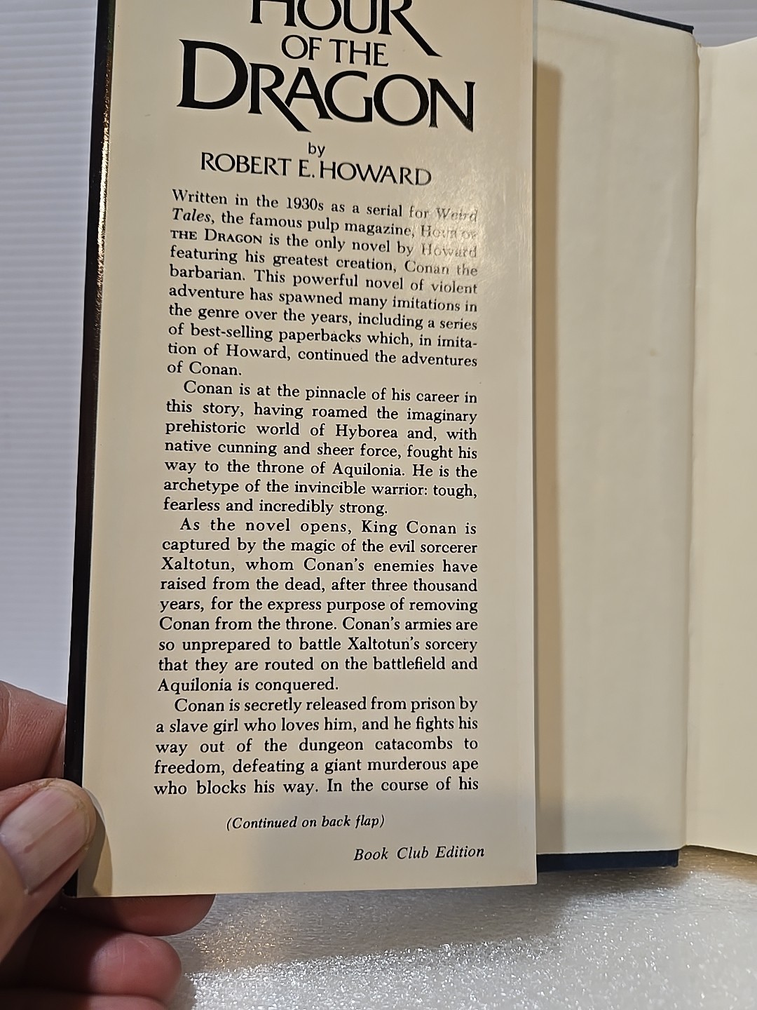 THE HOUR OF THE DRAGON (CONAN THE BARBARIAN) BY ROBERT E. HOWARD 1ST HC/DJ 1977