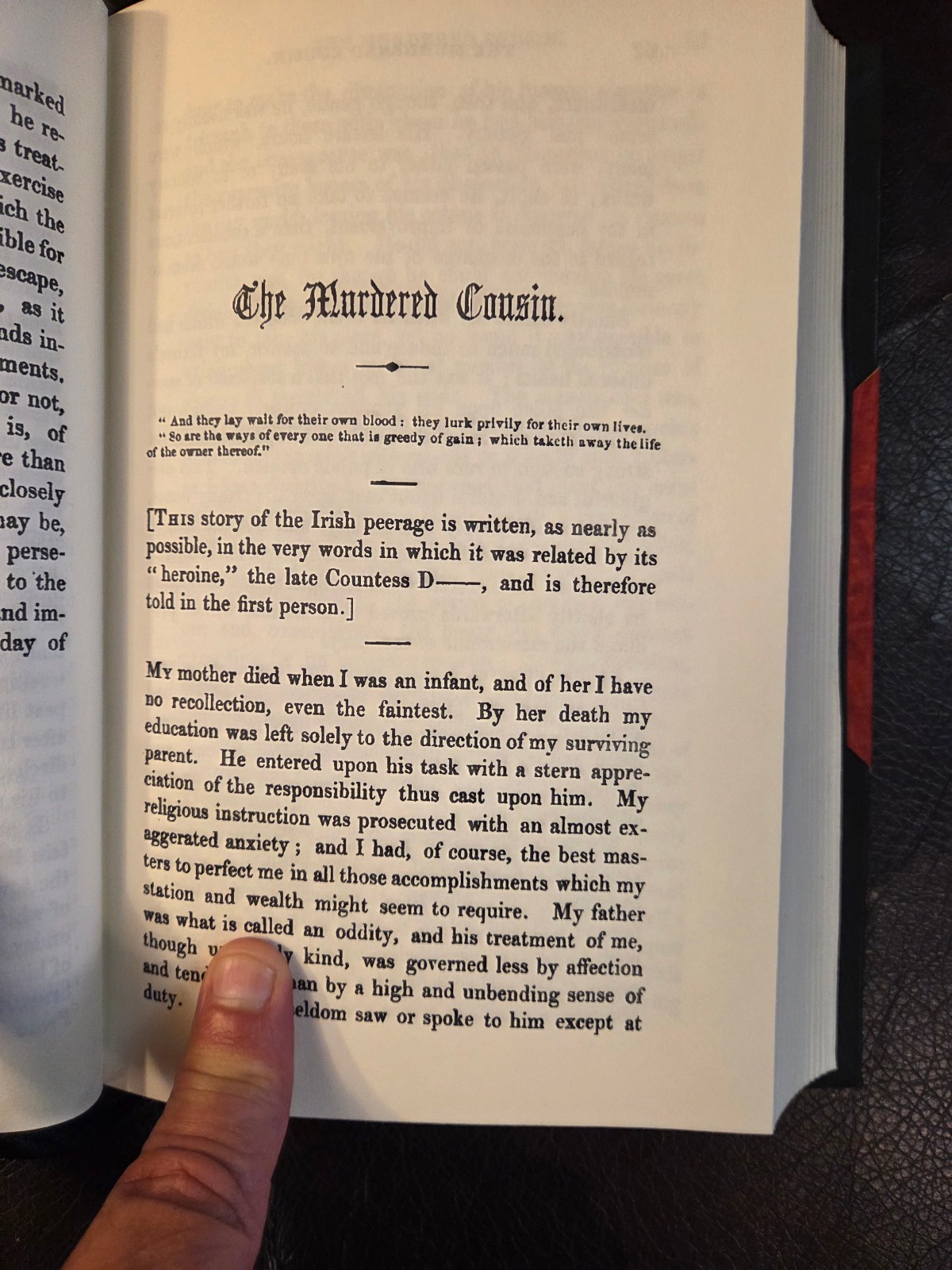 Ghost Stories & Tales of Mystery- J.S. Le Fanu – REPRINT edition – leather spine