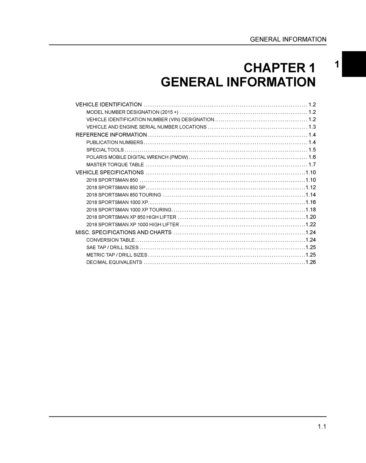 POLARIS Sportsman 850 1000 XP High Lifter Service Manual , FOLDOUTS