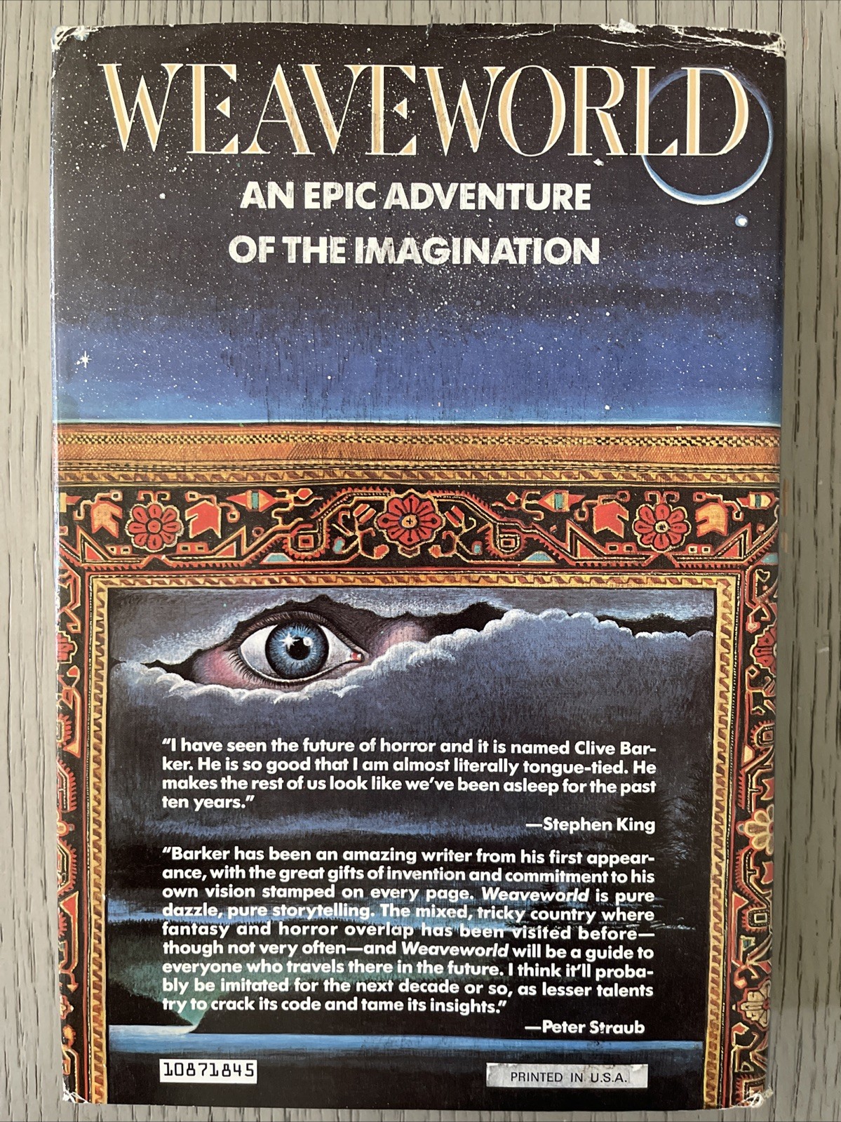 Weaveworld by Clive Barker – Book Club Edition, Hardcover – Very Good (Worn DJ)