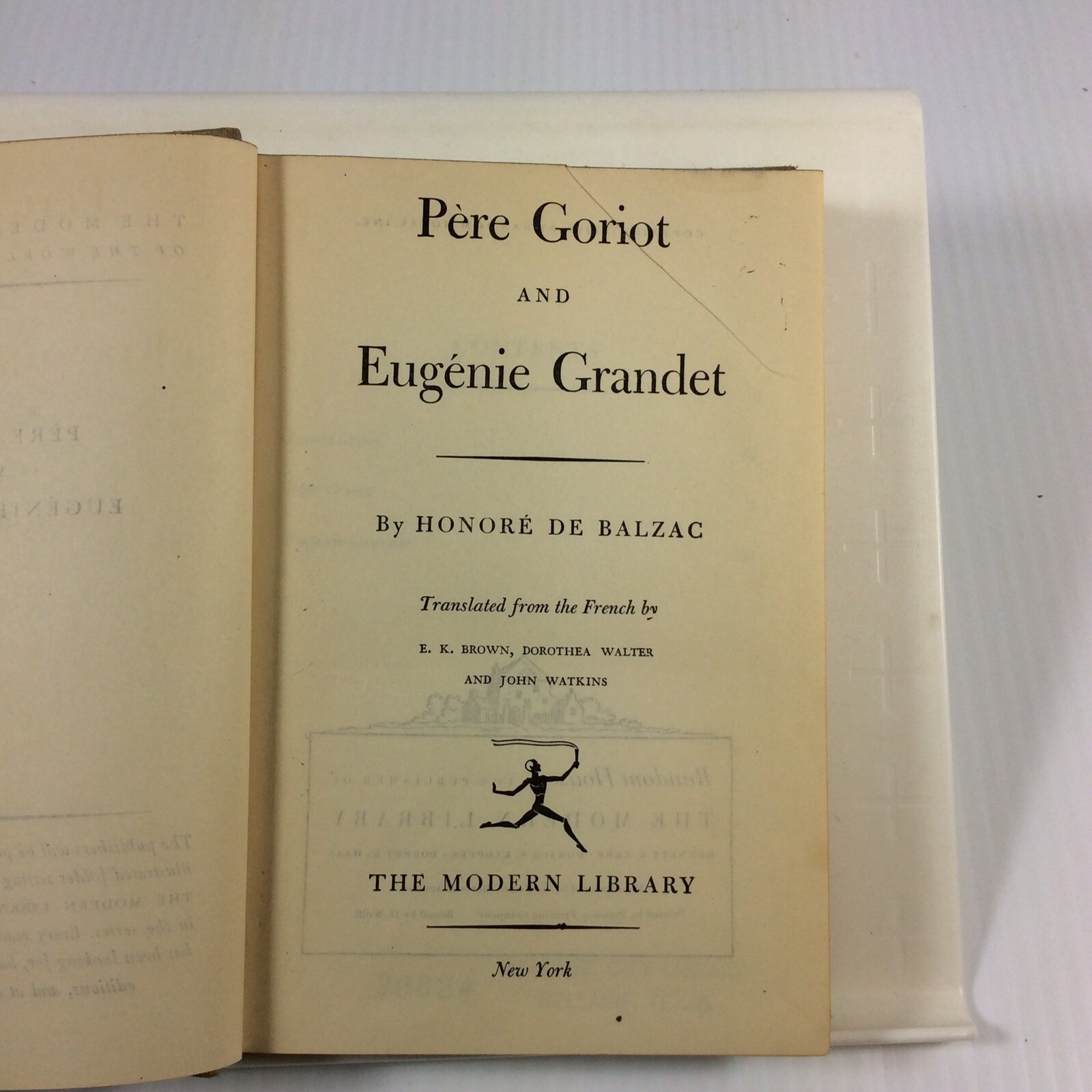 Pere Goriot and Eugenie Grandet Honore De Balzac Modern Library Vintage Book
