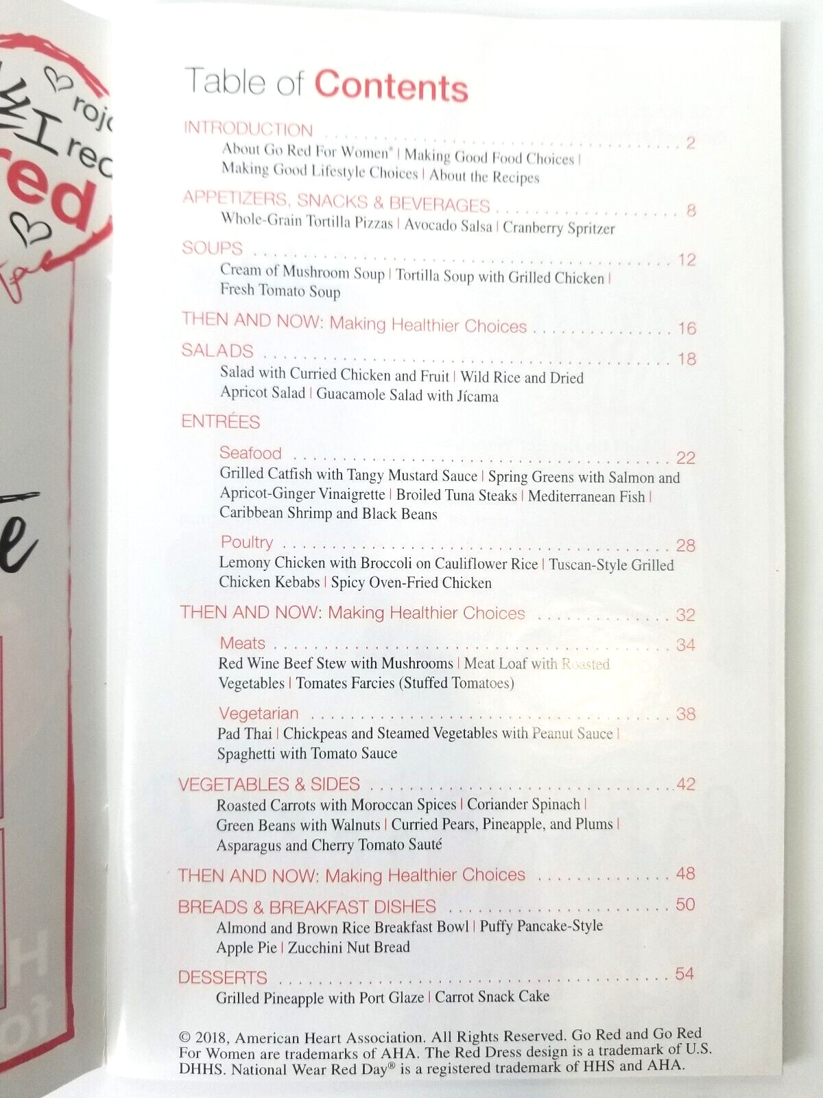 American Heart Association Go Red For Women Healthy Recipes Cookbook 56 Pages