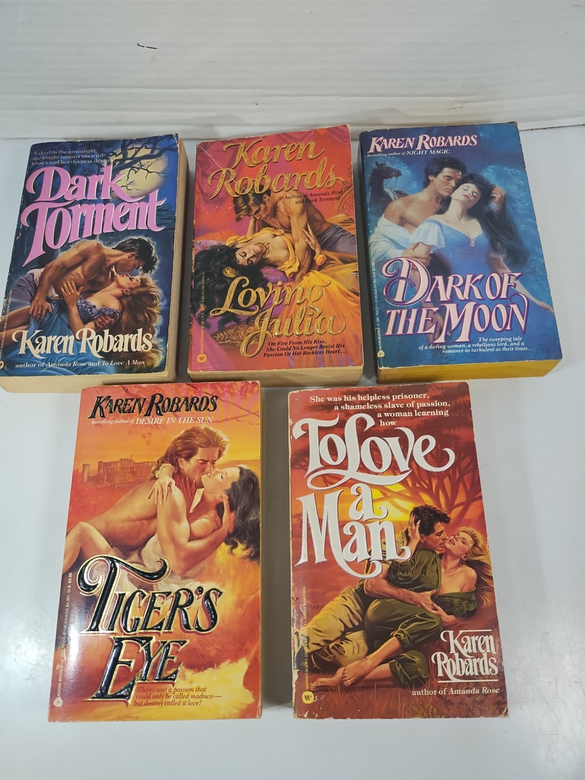 Lot of 5 Vintage Karen Robards Historical Romance – RARE First Printings 1980s