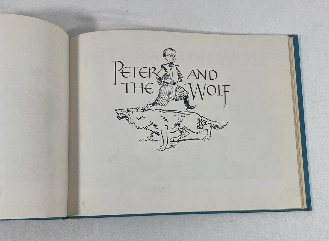 Peter and the Wolf by Serge Prokofieff, illust. by Warren Chappell – HC 1950