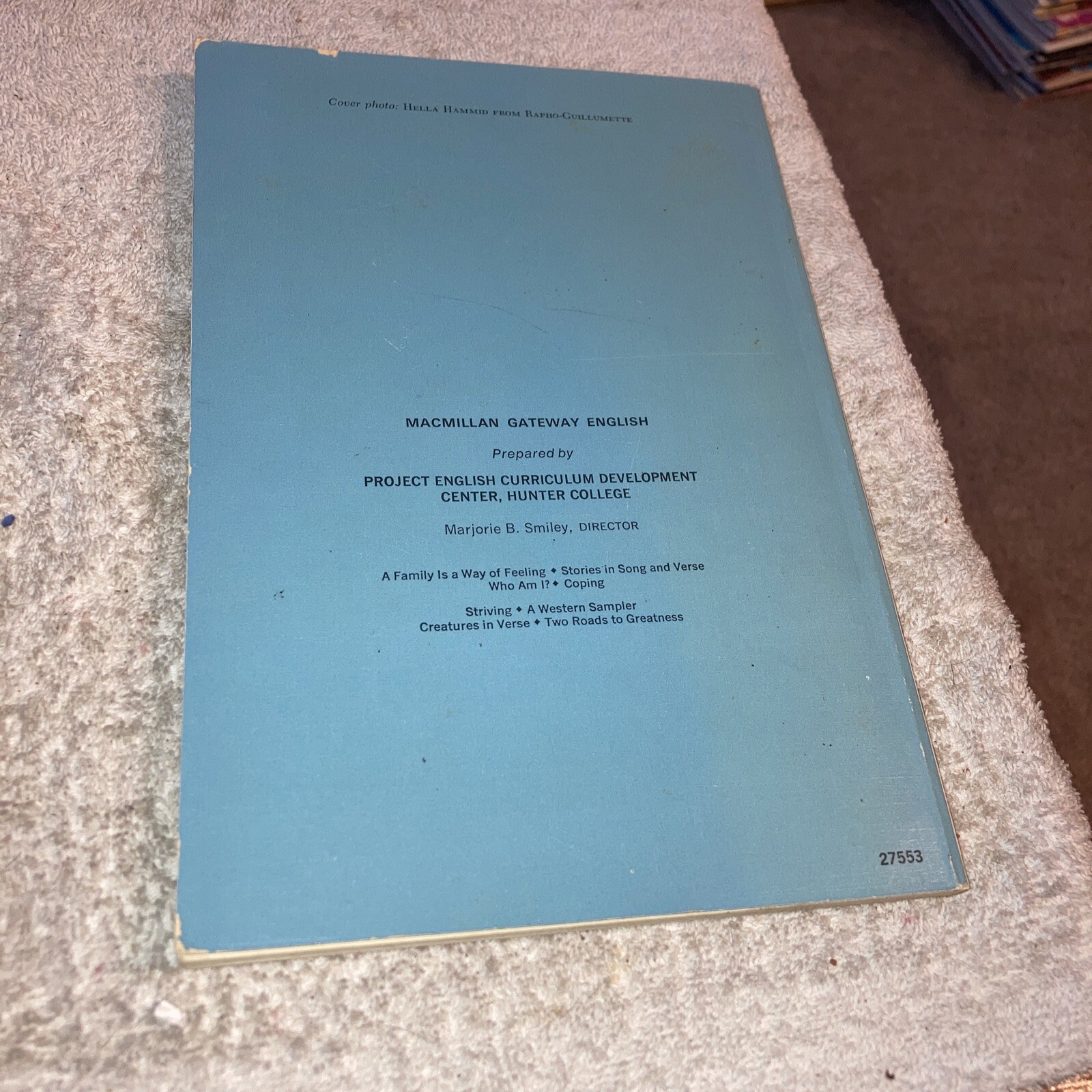 Stories in Song and Verse, Macmillan Company 1966 Trade PB