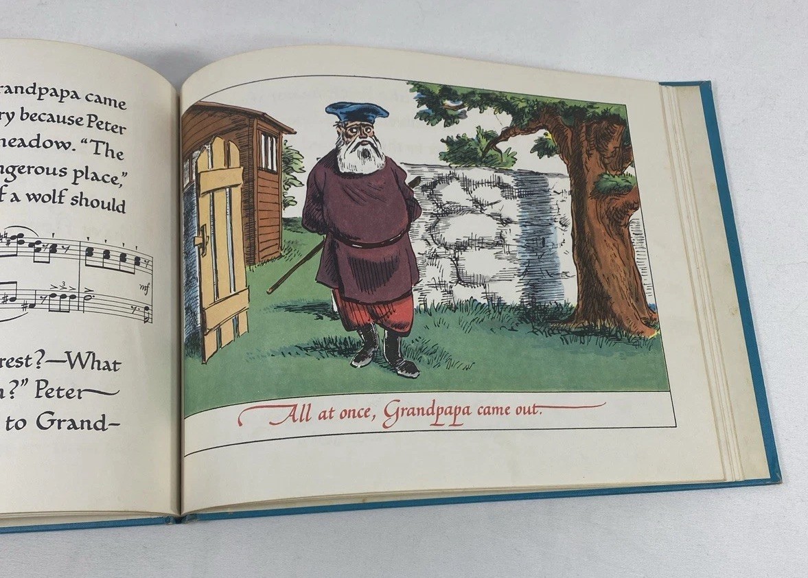 Peter and the Wolf by Serge Prokofieff, illust. by Warren Chappell – HC 1950