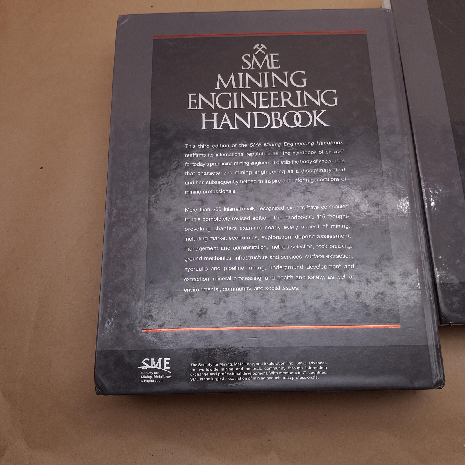 SME Mining Engineering Handbook 3rd Edition Vol 1 & 2 Peter Darling Ref HC