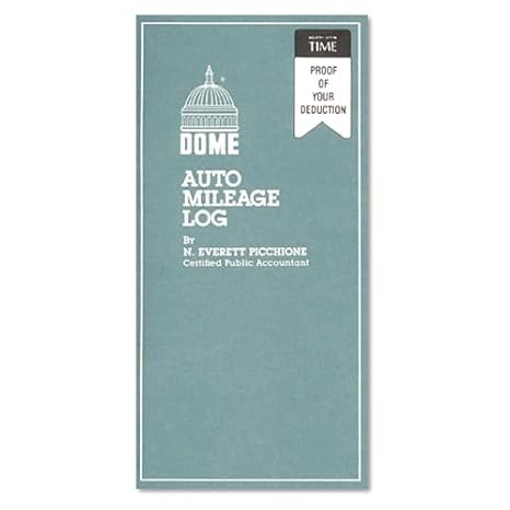 Auto Mileage Log Book – Undated 32 Forms – Compact 3.25×6.25 – Made in USA