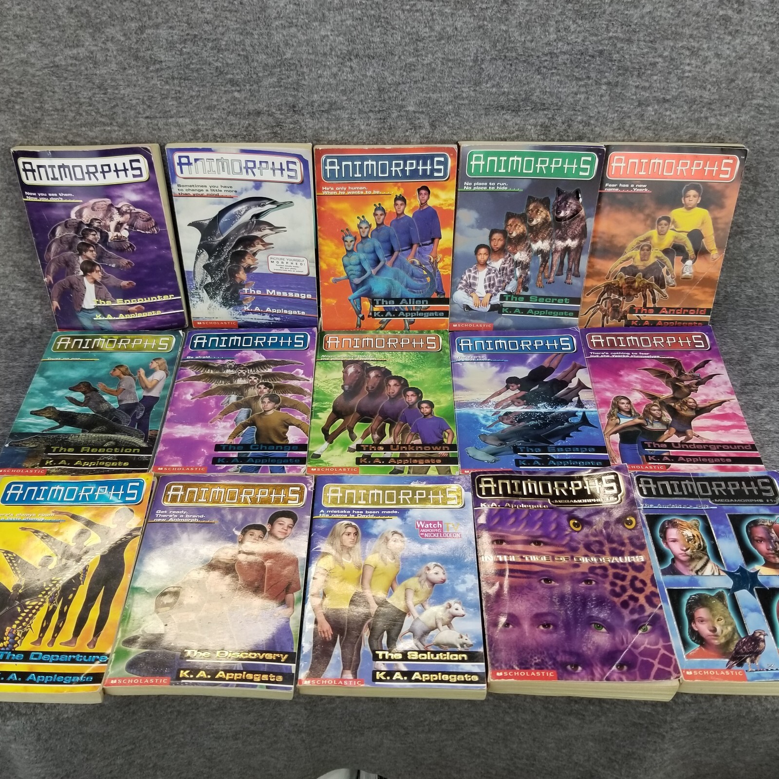 ✅Lot Of 15 | 13-Animorphs by K.A. Applegate+ 2-Megamorphs PB Chapter Book Series