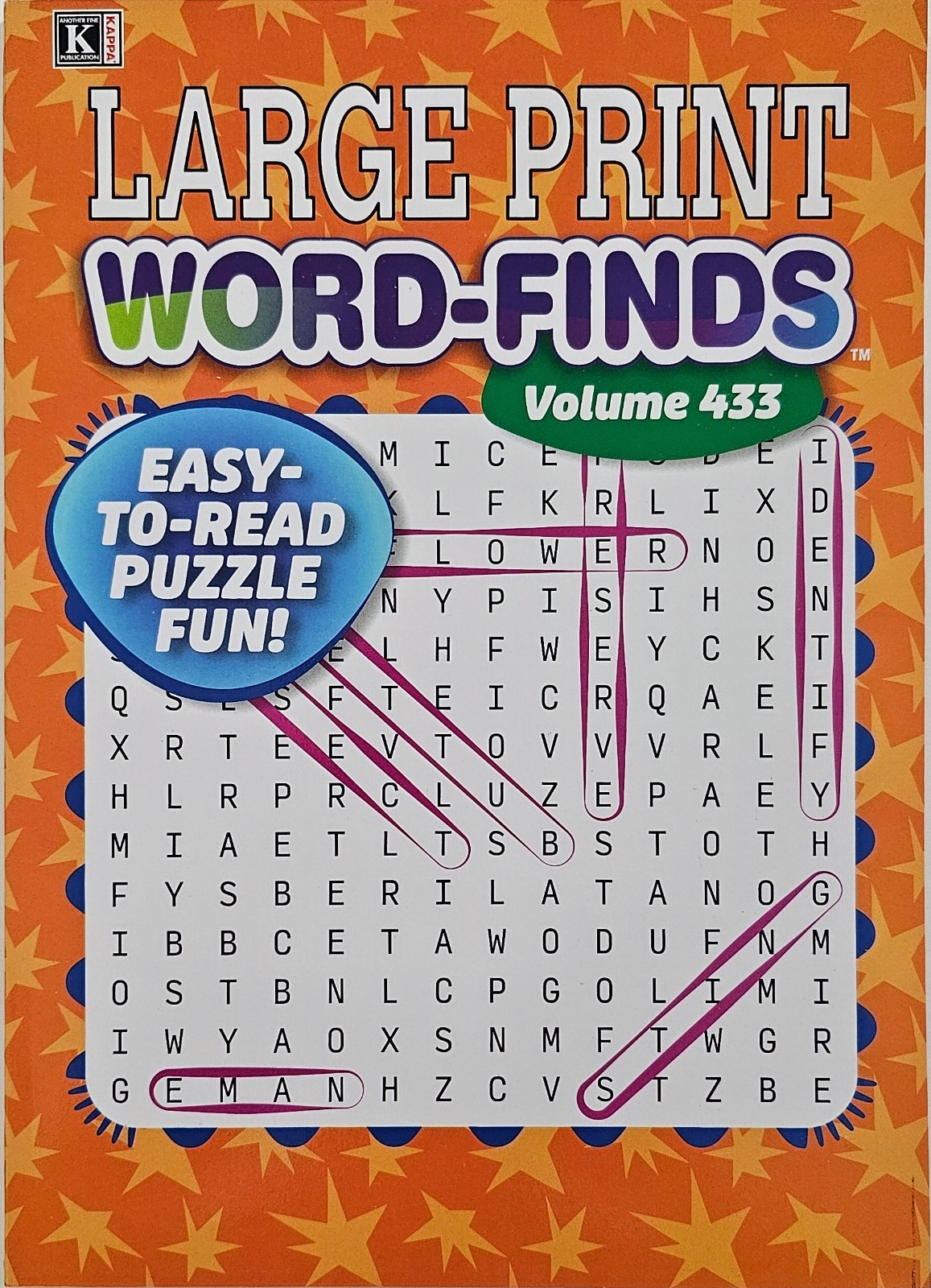 4 Large Print Word-Finds Puzzle Books Kappa Games Vol #431-434 ~ Search,Hunt