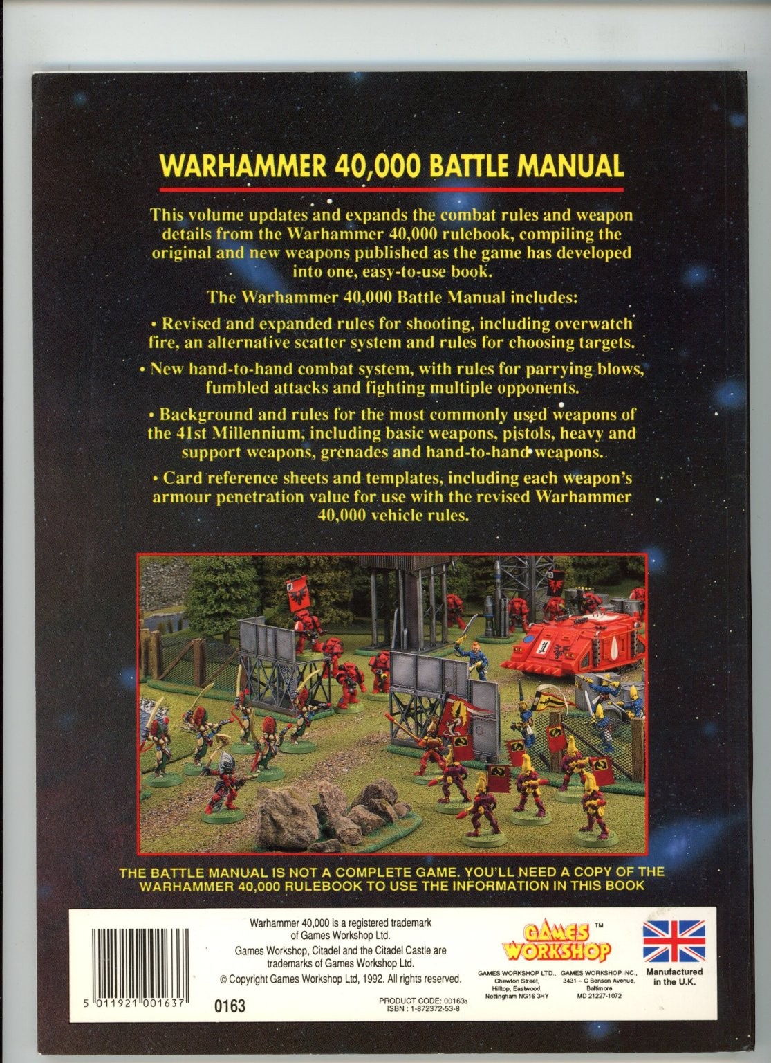 Warhammer 40,000 Battle Manual 1992 Supplement Games Workshop